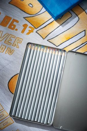 Silverstar Моливи, 12 цвята, в метална кутия