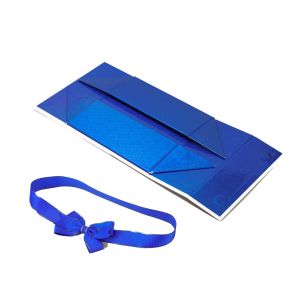 Office 1 Кутия Pearl, сгъваема, 21 х 21 х 9 cm, бяло-синя