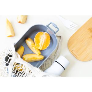 Office 1 Кутия за храна Wheat Fiber, с бамбуков капак, 1 L, синя