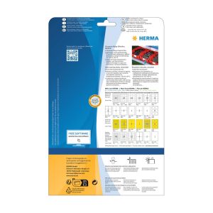 Herma Самозалепващи се етикети, A4, бели, водоустойчиви, 105 х 148 mm, 4 броя, 20 листа
