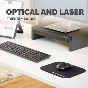 Пад за мишка Fellowes Microban, антибактериален, 2 mm, черен