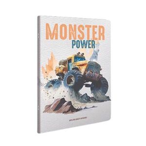 Gipta Тетрадка Monster, A4, бяла хартия, широки редове, картонена корица, 60 листа