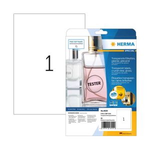 Herma Самозалепващи се етикети, A4, полиестерни, гланц, 210 х 297 mm, 25 листа