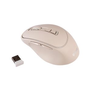 Мишка Yenkee YMS 2080BG, безжична, 2400 dpi, USB, 6 бутона, Li-Polymer, кремава