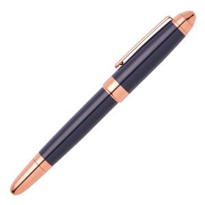 Hugo Boss Ролер Icon, в кутия, хром, тъмносин, със златисто-розови елементи