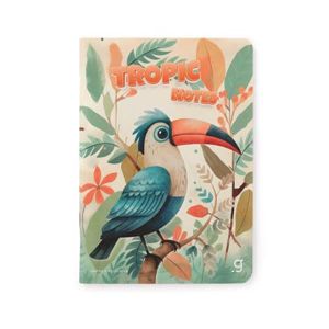 Gipta Тетрадка Tropic Notes, A4, бяла хартия, широки редове, картонена корица, 60 листа