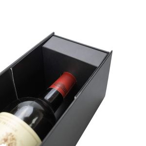 Office 1 Кутия Wine, с магнитно затваряне, сгъваема, 33 х 11 х 10.8 cm, ъглово лепена, черна