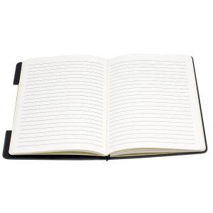 Office 1 Бележник, А5, филц и бамбук, с ластик, корица като стойка за телефон