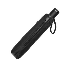 Hugo Boss Чадър Pocket Double B, сгъваем, черно-сив