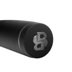 Hugo Boss Чадър Pocket Double B, сгъваем, черно-сив