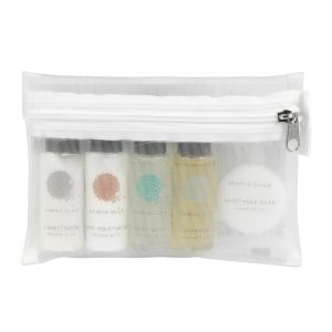 Комплект GFL Cosmetics Geneva, душ гел, шампоан, балсам, лосион за тяло и твърд сапун, 0.03 l