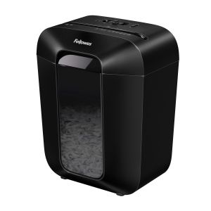 Шредер за унищожаване на документи Fellowes Powershred LX45, Cross-Cut, черен, P-4, обем на коша 17 L, време за работа 6 мин, ниво на шум 70 dB