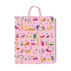 Подаръчна торбичка, детска, 18 х 23 х 8 cm, розова