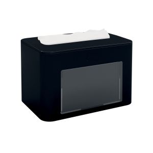 Диспенсър за салфетки Papernet Premium, на пачка, черен, 13.3 х 20 х 12.6 cm