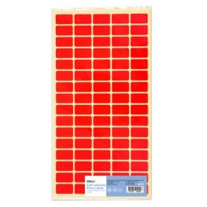 Office 1 Самозалепващи се етикети за цени, 12 x 22 mm, червени, 800 броя
