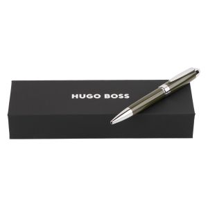 Hugo Boss Химикалка Icon, в кутия, хром, цвят каки
