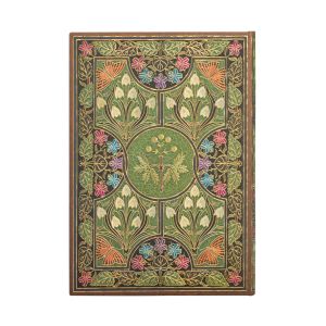 Paperblanks Планер Poetry in Bloom, Midi, хоризонтален, твърда корица, 80 листа, за 2025 година