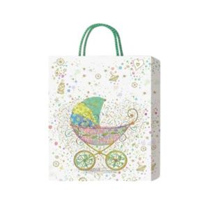 Подаръчна торбичка, количка, за бебе, 31 х 42 х 12 cm