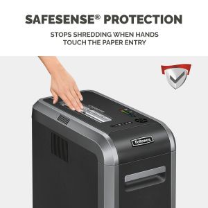Шредер за унищожаване на документи Fellowes Powershred 125Ci, 100% Jam Proof, Cross-Cut, 53 L, P-4, ниво на шум 63 dB