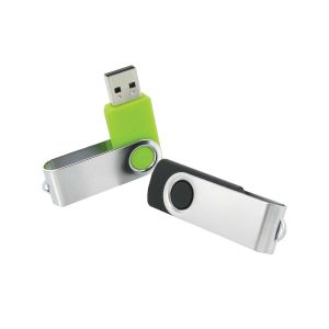 Office 1 USB флаш памет Swivel, USB 2.0, 16 GB, без лого, червена
