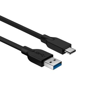 Кабел за бързо зареждане Genius ACC-A2CC, USB Type-A към USB Type-C, 100 cm, черен