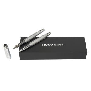 Hugo Boss Комплект писалка и ролер Elemental, в кутия, сребристи