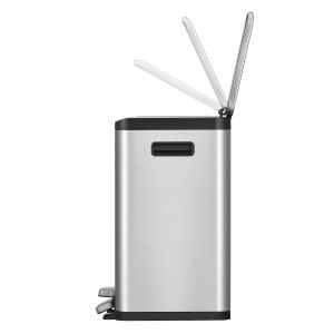 Кош за отпадъци Eko Ecocasa II, за разделно събиране, с педал, 15+15 L