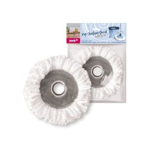 Комплект за почистване на под York Rotary, включващ кофа 13 L с изстисквач, кръгъл моп, плосък моп и дръжка