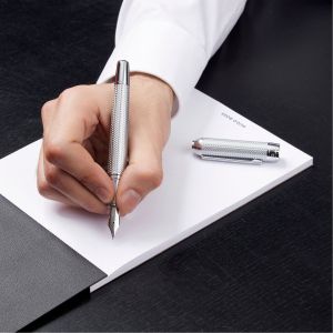 Hugo Boss Писалка Elemental, в кутия, сребриста