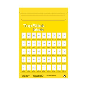 Top Stick Самозалепващи се етикети, A4, заоблени, 22 х 12 mm, 160 броя, 100 листа