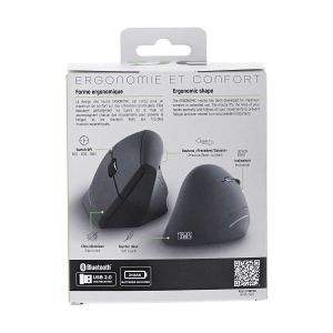 Мишка TNB Ergo Line, безжична, ергономична, вертикална, Bluetooth+USB Type-A, 1600 dpi, AAA