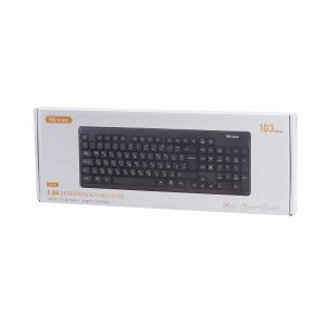 Клавиатура Wesdar K401C, безжична, с кирилизация, черна, 103 бутона