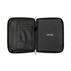 Hugo Boss Папка Pure Iconic, A5, с цип, черна