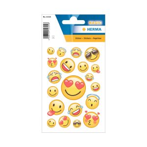 Herma Самозалепващи се етикети Емотикони Magic, жълти, 3 листа