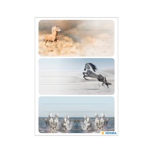 Herma Самозалепващи се етикети Коне, ученически, 9 броя
