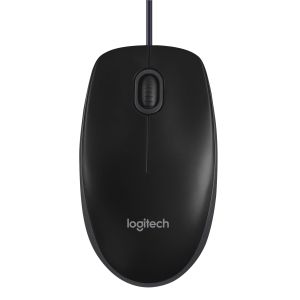 Мишка Logitech B100, оптична, USB, 800 dpi, черна