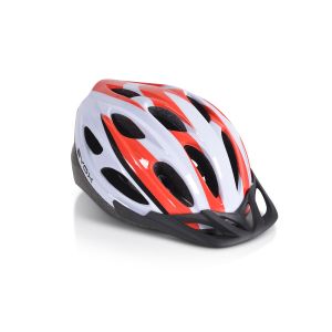 Byox Каска за велосипед, червено-бяла, размер M, 54-58 cm