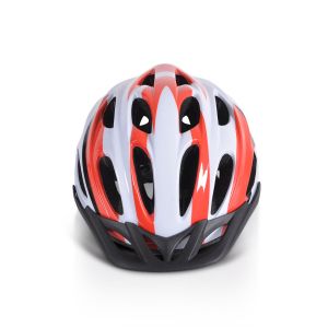 Byox Каска за велосипед, червено-бяла, размер M, 54-58 cm