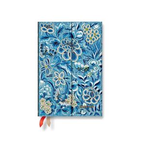 Paperblanks Планер Blue Willow, Mini, хоризонтален, твърда корица, 104 листа, за 2025-2026 година