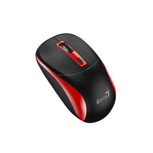 Мишка Genius NX-7123, безжична, AI Copilot, USB, 4 бутона, AA, черно-червена