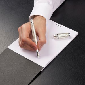 Hugo Boss Писалка Arc Futurist, в кутия, сребриста