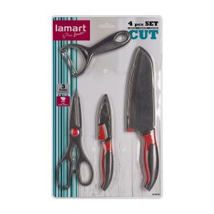 Lamart Комплект от 2 ножа, ножица и белачка