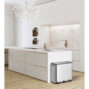 Кош за отпадъци Eko Ecocasa II, за разделно събиране, с педал, 15+15+15 L