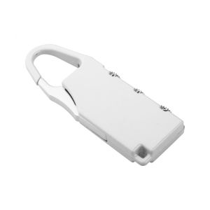 Cool Катинар за багаж Baiyun, с 3 цифрен код, метален, бял