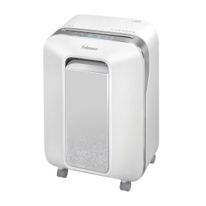 Шредер за унищожаване на документи Fellowes Powershred LX201, Microcut, 22 L, бял, P-5, време за работа 10 мин, Micro-Cut