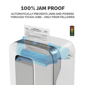 Шредер за унищожаване на документи Fellowes Powershred LX201, Microcut, 22 L, бял, P-5, време за работа 10 мин, Micro-Cut