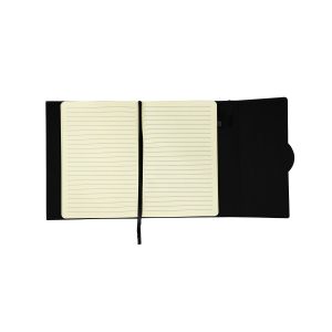 Office 1 Тефтер Tokyo, А5, с магнитно затваряне, бамбуков кръг, 80 листа, черен