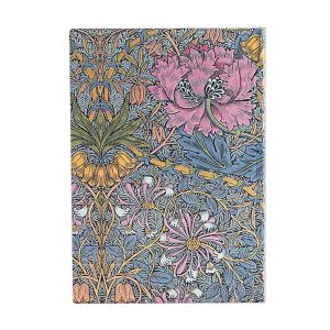 Paperblanks Планер Morris Pink, Midi, хоризонтален, мека корица, 112 листа, за 2024-2025 година