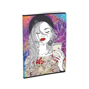 Тетрадка, A5, широки редове, офсетова хартия, мека корица, 80 листа, дизайни за момиче