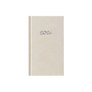 Календар-бележник Слим, седмичник, 9 x 16 cm, екрю